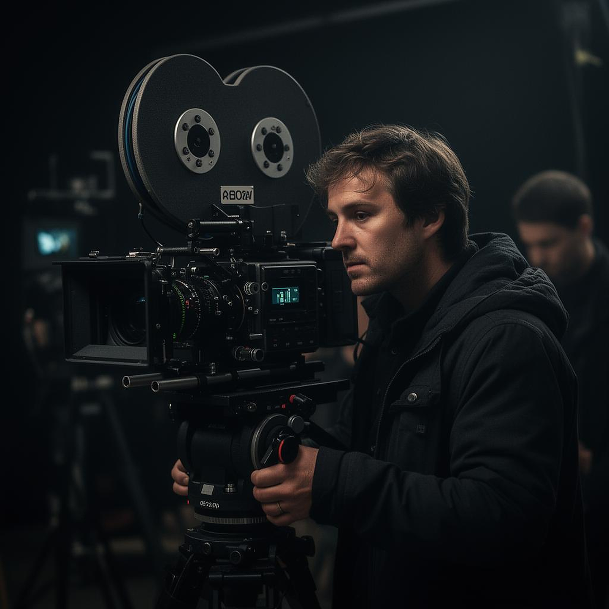 The M3CA studio floor in London — Verified camera and lighting crew rigging a set on a booked production shift